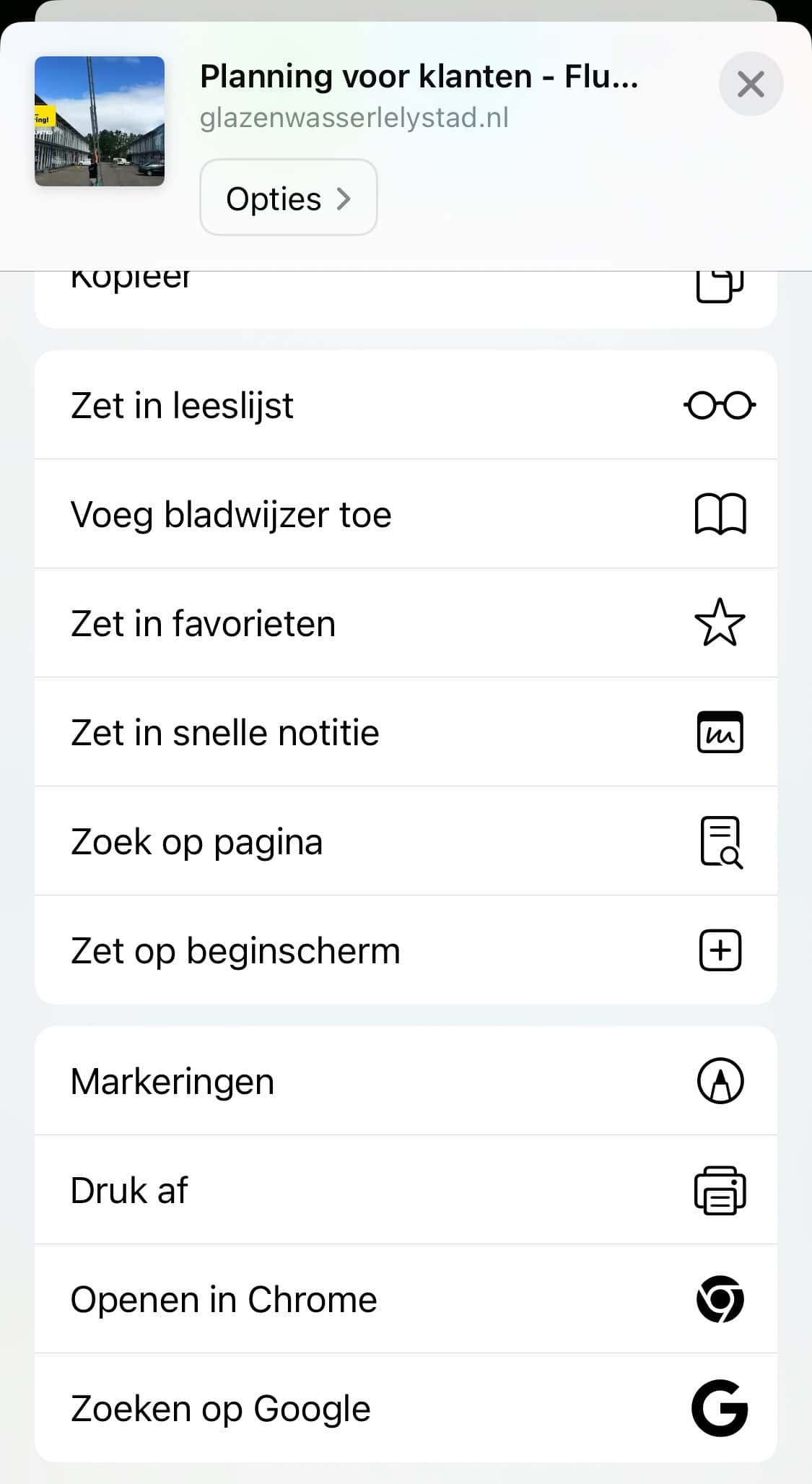Een app op je Iphone scherm maken